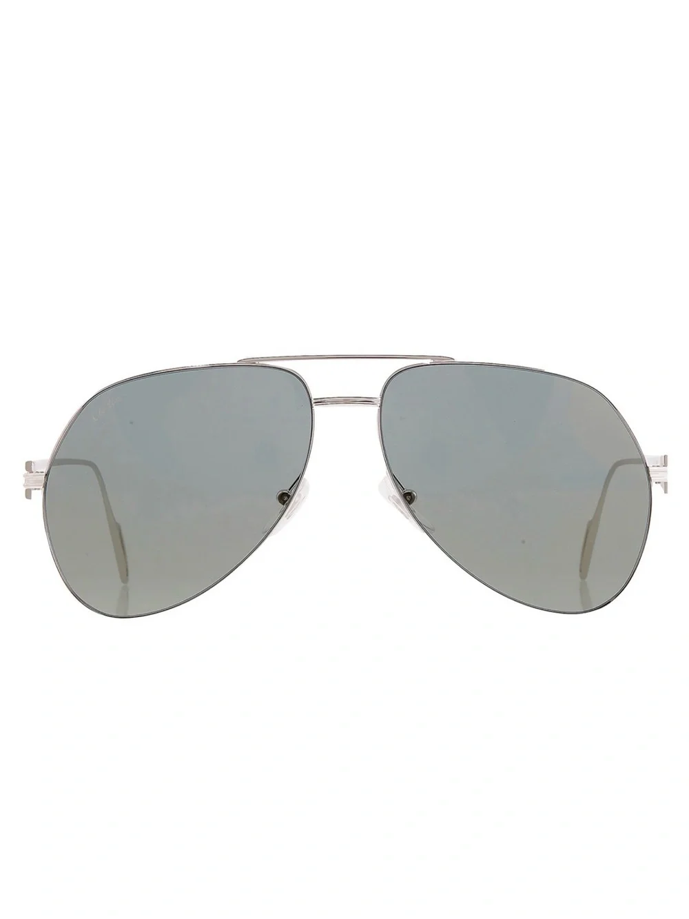 CARTIER PREMIERE SilveR Aviator Sunglasses with Dark Gray Lenses